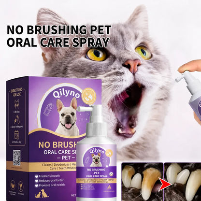 Qilyno™ 🍃No-Brushing Oral Care Spray for Dogs & Cats